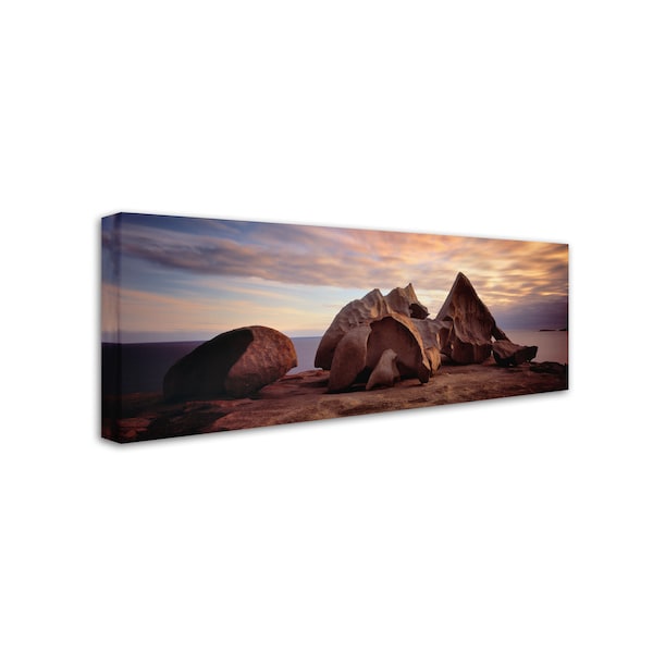 David Evans 'Remarkable Rocks-Kangaroo Island' Canvas Art,8x24